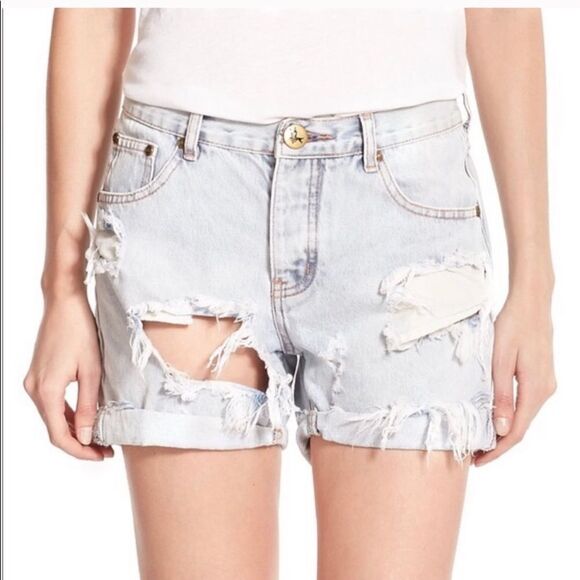 One Teaspoon Pants - One Teaspoon Diamonds Chargers denim short 26